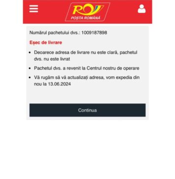 Avertisment DNSC! Campanii de tip SCAM care folosesc numele Poştei Române