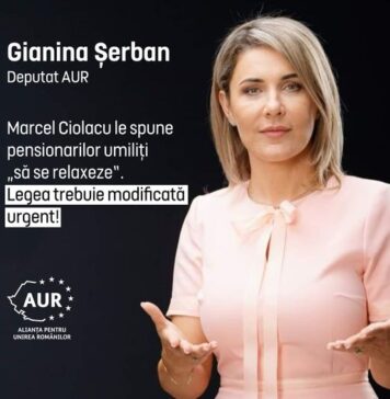 Gianina Șerban (AUR): Nonșalanța cu care Marcel Ciolacu vorbește despre haosul recalculării pensiilor arată grija de fațadă pe care PSD o are de 34 de ani pentru seniorii țării
