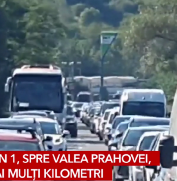 Aglomerație infernală pe DN1. Se circulă bară la bară pe drumul spre munte
