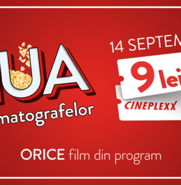 Cineplexx sărbătorește Ziua Cinematografelor pe 14 septembrie: Bilete la doar 9 lei!