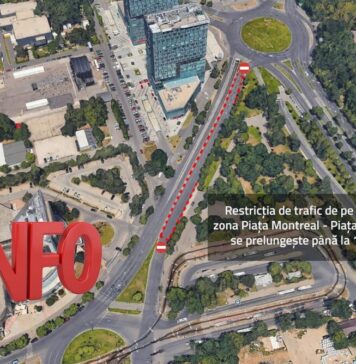 Magistrala de metrou M6: Restricția de circulație de pe Bd. Mărăști, în zona Piața Montreal – Piața Presei Libere se prelungește