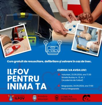 Cursuri gratuite de prim ajutor în Voluntari și Mogoșoaia, în cadrul proiectului „Ilfov pentru inima ta”