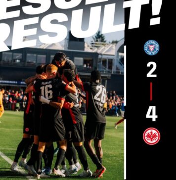 Eintracht Frankfurt a urcat pe locul secund în Bundesliga