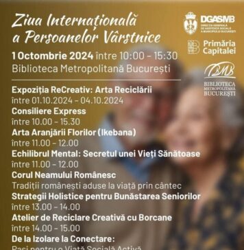 Ziua Internațională a Persoanelor Vârstnice, sărbătorită printr-un eveniment special organizat de DGASMB