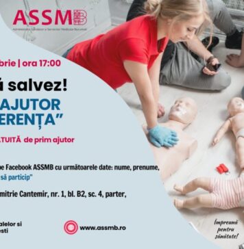 Sesiune interactivă GRATUITĂ de prezentare a principalelor metode de prim ajutor, organizată de ASSMB
