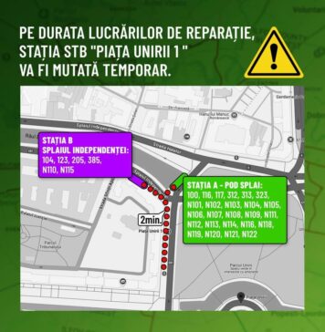 Administrația Străzilor lucrează până pe 15 noiembrie pe banda dedicată transportului public din zona Pieței Unirii