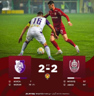 CFR Cluj, ţinută în şah de CFC Argeş (2-2), în Cupa României