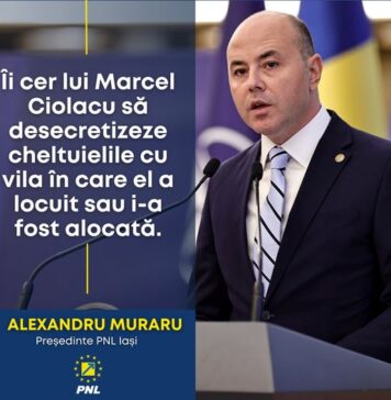 Muraru: Îi cer lui Marcel Ciolacu să desecretizeze cheltuielile cu vila în care el a locuit și cu cine a stat acolo dar și să desecretizeze cheltuielile cu vila în care a mai stat un alt pesedist, Alfred Simonis