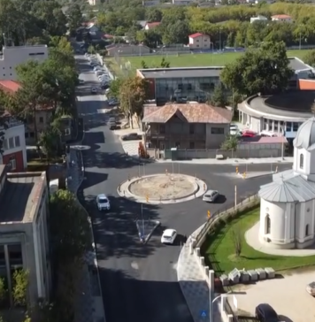 Cel mai nou sens giratoriu din Măgurele, construit de la zero / VIDEO
