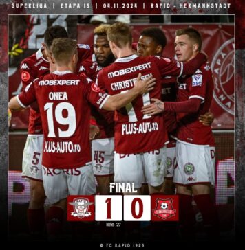 Victorie la limită pentru Rapid cu FC Hermannstadt (1-0), în Superligă