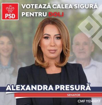 Alexandra Presură: Împreună cu echipa PSD, cu colegii candidați, aducem soluții concrete axate pe nevoile tuturor românilor, dar și cu un puternic accent pe investițiile pentru viitor