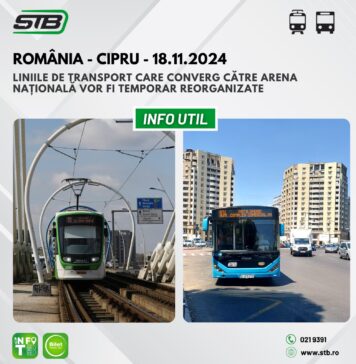 Măsuri de reorganizare temporară pentru liniile de transport care converg către Arena Națională
