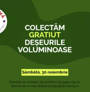 Primăria Sectorului 5 continuă colectarea deșeurilor voluminoase. Vlad Piedone: Fac apel la locuitorii Sectorului 5 să respecte programul stabilit!
