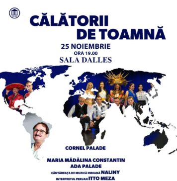 „Călătorii de toamnă”, pe 25 noiembrie la Sala Dalles