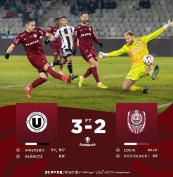 Universitatea Cluj a câştigat derby-ul cu CFR Cluj (3-2), în Superligă