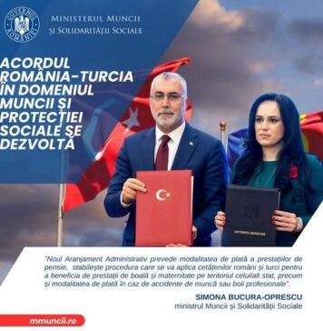 Guvernul a aprobat noul Aranjament Administrativ între România și Turcia în domeniul securității sociale