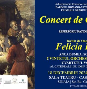 Concert de Crăciun al Orchestrei ANIMA a Catedralei Sfântul Iosif din Bucureşti, la Casino Sinaia