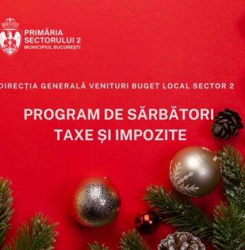 Programul de lucru cu publicul al Direcției Generale Venituri Buget Local Sector 2, în perioada sărbătorilor de iarnă