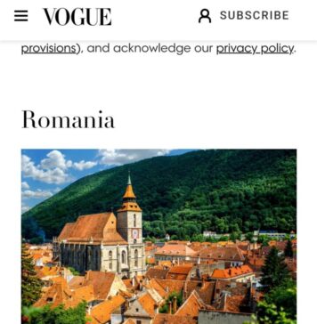România este prima destinație turistică recomandată de revista Vogue