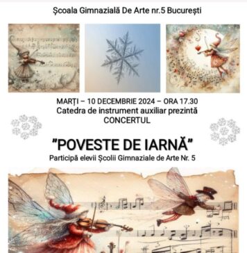 Concert „Poveste de iarnă” la Şcoala Gimnazială de Arte nr. 5