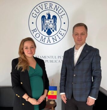 Adrian Dupu, întâlnire cu Lauren Bleakney, ofițer pentru afaceri politico-militare al Ambasadei SUA la București