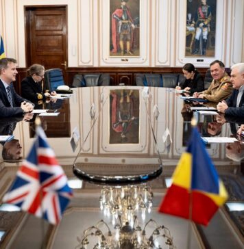 Ministrul Apărării, discuții cu cu ambasadorul Marii Britanii în România, Giles Matthew Portman: Ne dorim dezvoltarea parteneriatului strategic cu Regatul Unit