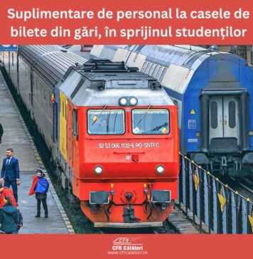 CFR Călători va suplimenta personalul comercial de la casele de bilete, în sprijinul studenților