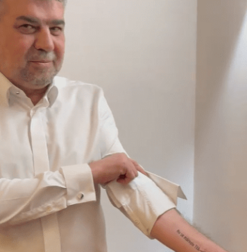 Marcel Ciolacu s-a tatuat pe mână în noaptea de Revelion