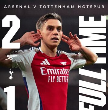 Arsenal a învins-o pe Tottenham (2-1) şi s-a apropiat de liderul Liverpool, în Premier League