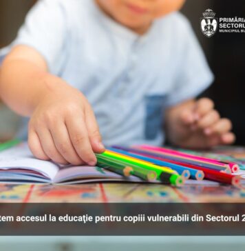 Autoritățile din Sectorul 2 sprijină copiii vulnerabili cu scopul de a reduce abandonul școlar