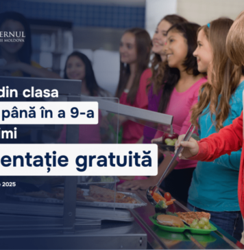 Elevii claselor gimnaziale din Republica Moldova vor beneficia de alimentație gratuită în școli,