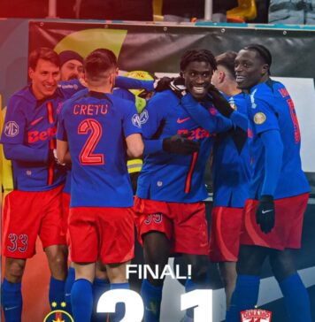FCSB a câştigat derby-ul cu Dinamo (2-1) şi a urcat pe primul loc în Superligă