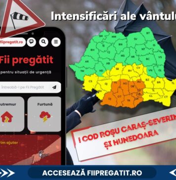 Vânt puternic în București, Ilfov și alte zece județe din țară. Oamenii sunt sfătuiți să nu stea lângă copaci, stâlpi sau panouri!