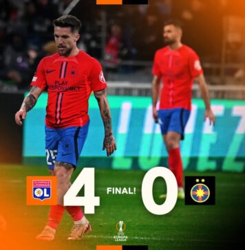 FCSB, eliminată din Europa League de Olympique Lyon, care a câştigat cu 4-0