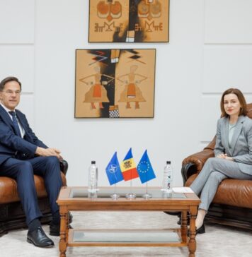 Maia Sandu a discutat cu șeful NATO, Mark Rutte, aflat în tranzit la Chișinău