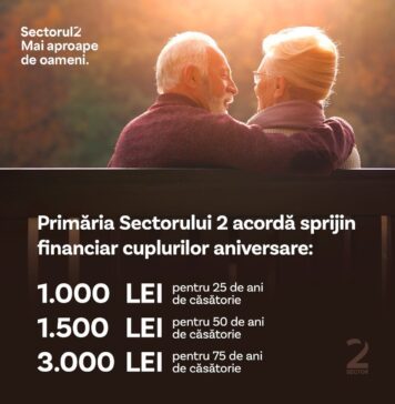 Primăria Sectorului 2 celebrează şi sprijină familiile care aniversează 25, 50 și 75 de ani de căsătorie