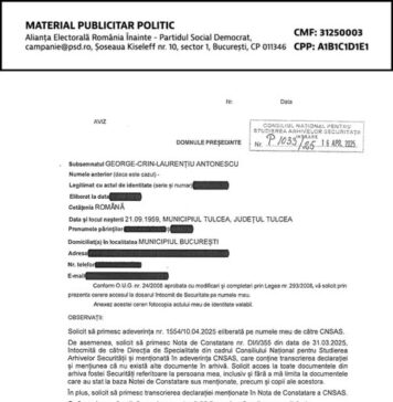 Crin Antonescu: În urma atacului de ieri, am depus astăzi solicitarea către CNSAS pentru a primi toate documentele din dosarul meu legat de fosta Securitate