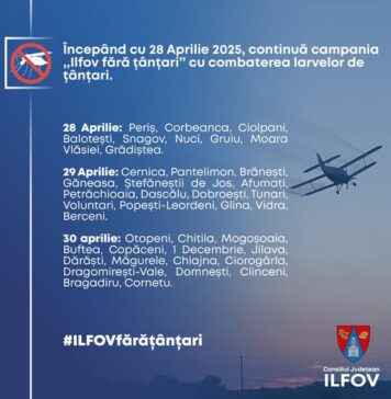 „Ilfov fără țânțari” – începe acțiunea aeriană de combatere a larvelor de țânțari