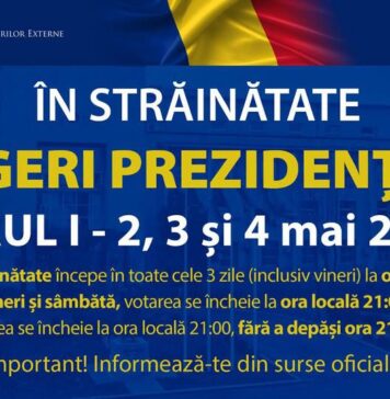 MAE: Prima zi a votării în străinătate la alegerile pentru Președintele României din anul 2025 s-a încheiat, prin închiderea secțiilor de votare aflate în Vestul Canadei și SUA, la ora României 7:00, respectiv ora locală 21:00