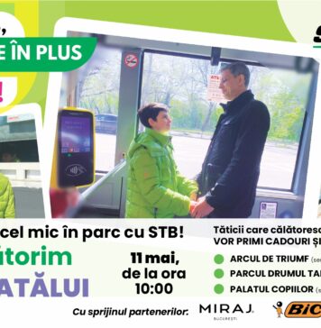 ”Un bilet STB, o poveste în plus cu tati!”/ De Ziua Tatălui, tăticii sunt invitați la o plimbare cu trasportul public