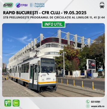 STB prelungește programul de circulație al liniilor 11, 41 și 44