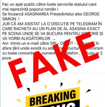 MAI avertizează! Informații false despre un presupus atentat asupra lui George Simion