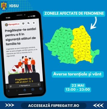 Cod galben de vreme severă în jumătate din țară – IGSU avertizează populația