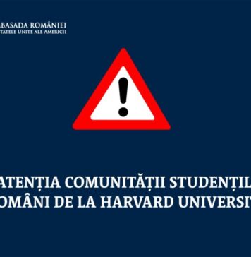 Ambasada României în SUA, despre studenții români la Harvard: Vom face toate demersurile posibile pe lângă partenerii americani pentru clarificarea statutului lor şi al familiilor lor