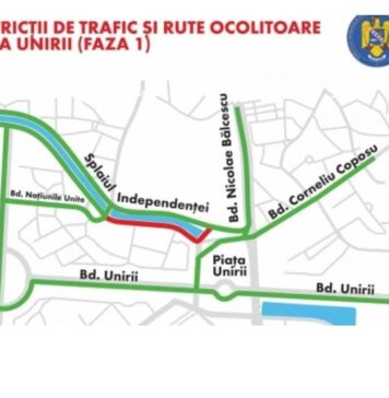Restricții rutiere și modificări ale traseelor STB în zona Piața Unirii