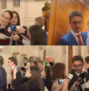 Ţoiu (USR), noul ministru de Externe, a fugit când a fost întrebată de jurnalişti de relaţia cu SUA, iar Bulai făcea pe bodyguardul