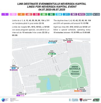 Modificări în transportul public pentru Neversea Kapital. Autobuze la 10 minute pe liniile N1, N10, N102 și N109