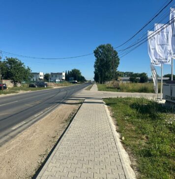 Lucrările la infrastructura pentru pietoni și bicicliști merg mai departe în Tunari