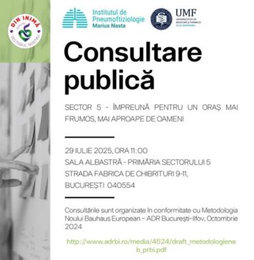 Primăria Sectorului 5 anunță o consultarea publică privind două proiecte strategice