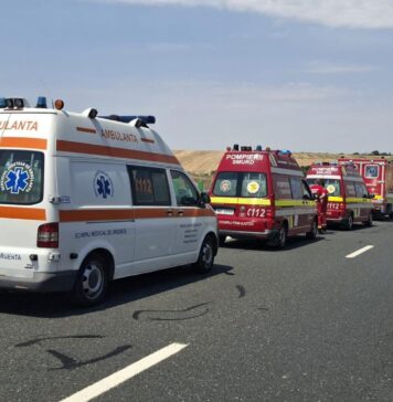 Accident rutier produs pe autostrada A2, între Medgidia şi Cernavodă. A fost activat planul roşu de intervenţie